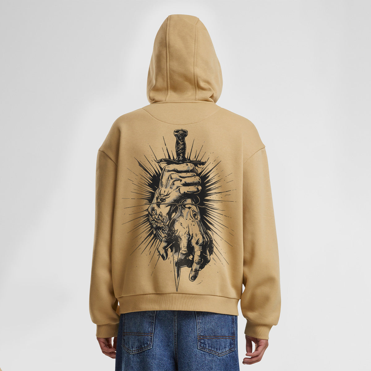 BLOOD AND RITUAL OVERSIZED GOTHIC HOODIE
