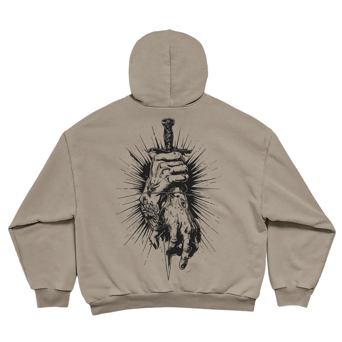 BLOOD AND RITUAL OVERSIZED GOTHIC HOODIE