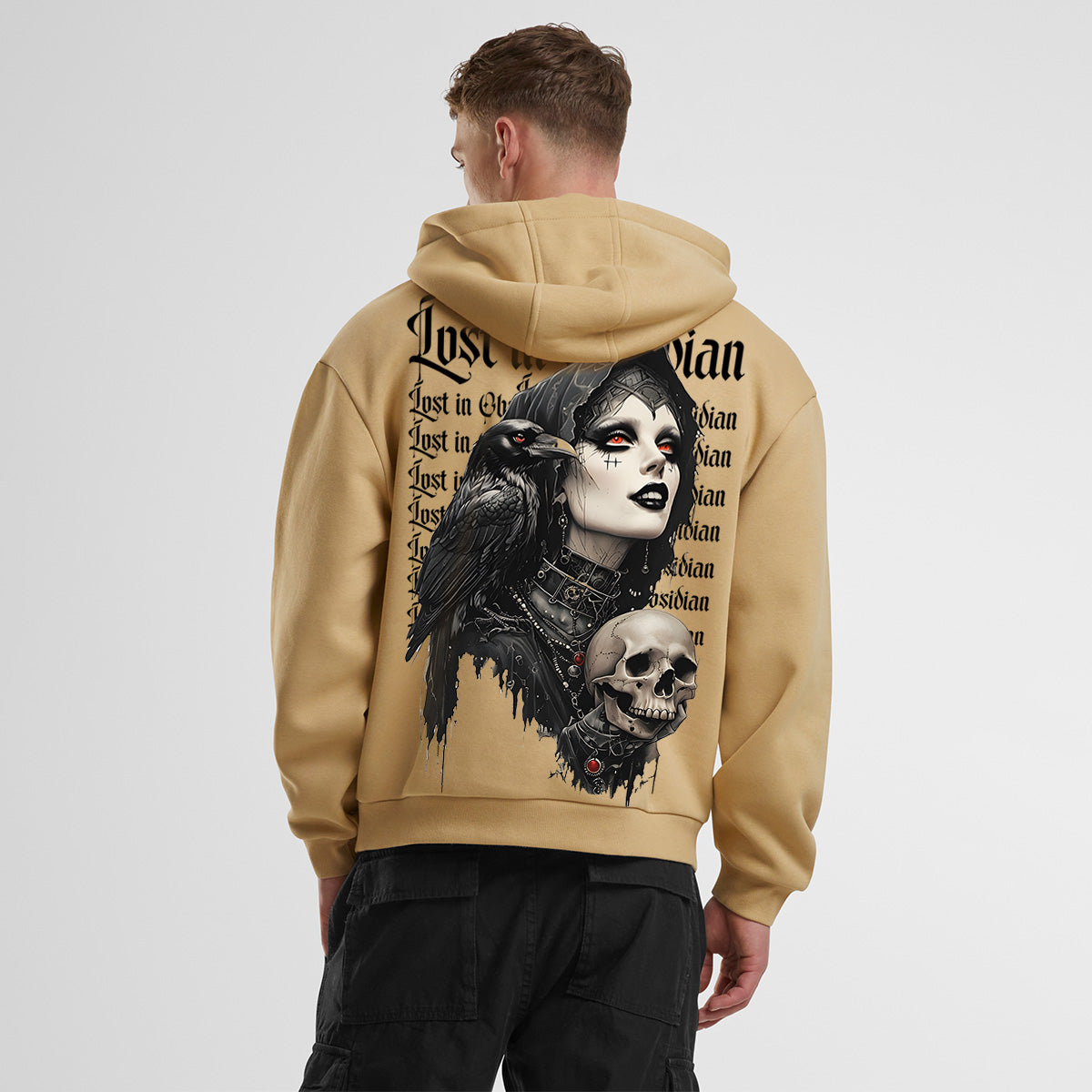 LOST IN OBSIDIAN OVERSIZED GOTHIC HOODIE