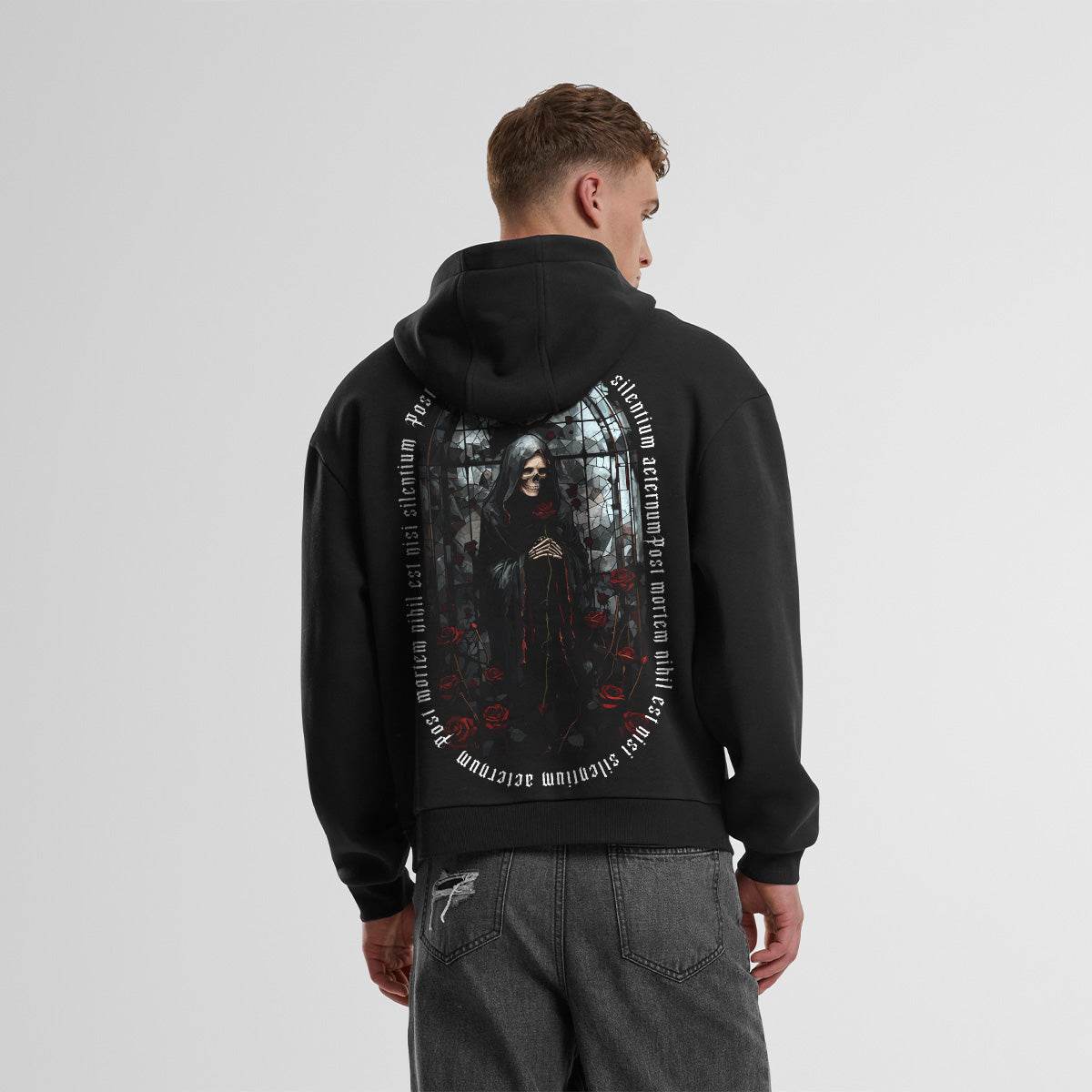 POST MORTEM OVERSIZED GOTHIC HOODIE