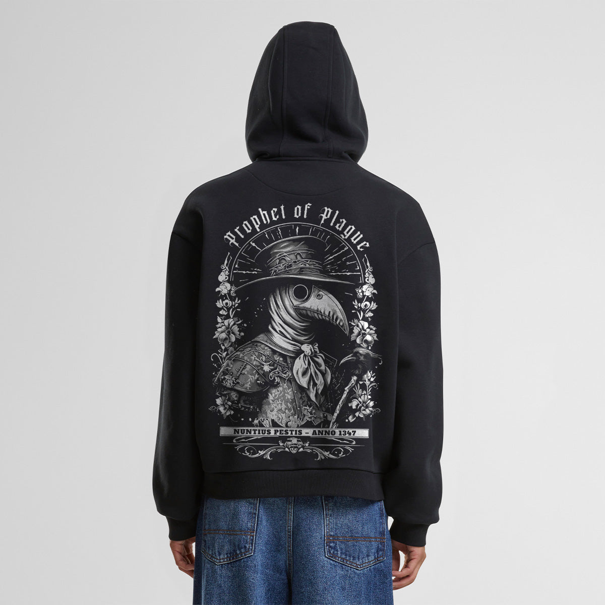 PROPHET OF PLAGUE OVERSIZED GOTHIC HOODIE