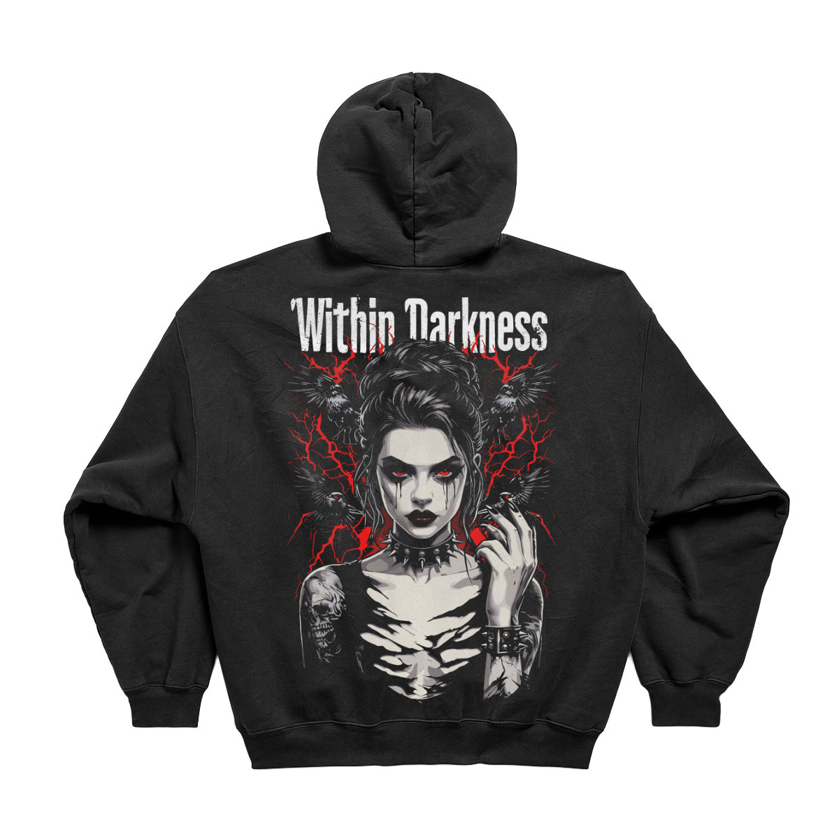 WITHIN DARKNESS OVERSIZED GOTHIC HOODIE