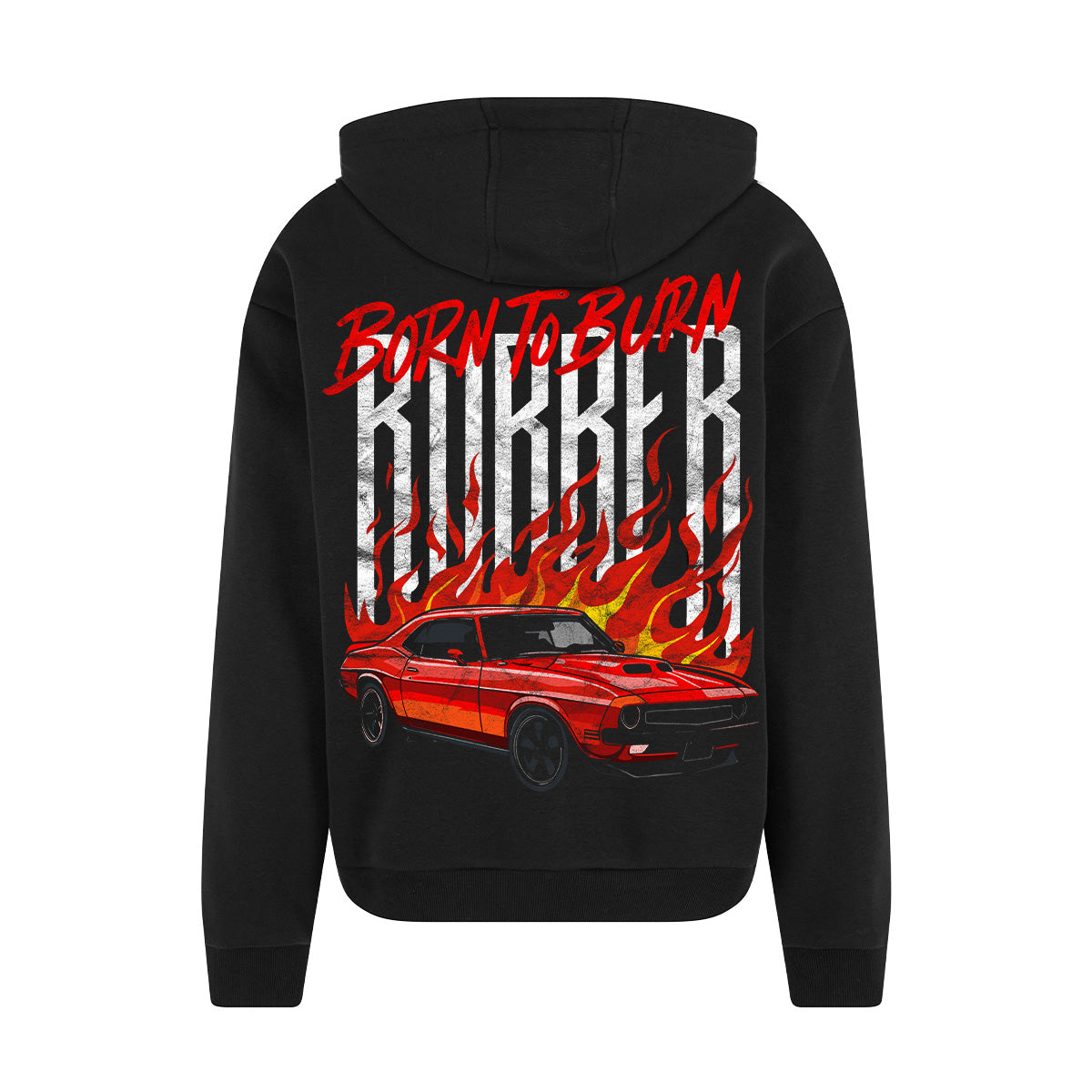 BORN TO BURN OVERSIZED VINTAGE HOODIE