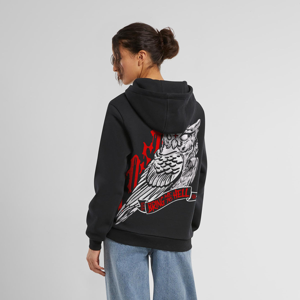 BRING ME TO HELL OVERSIZED GOTHIC HOODIE