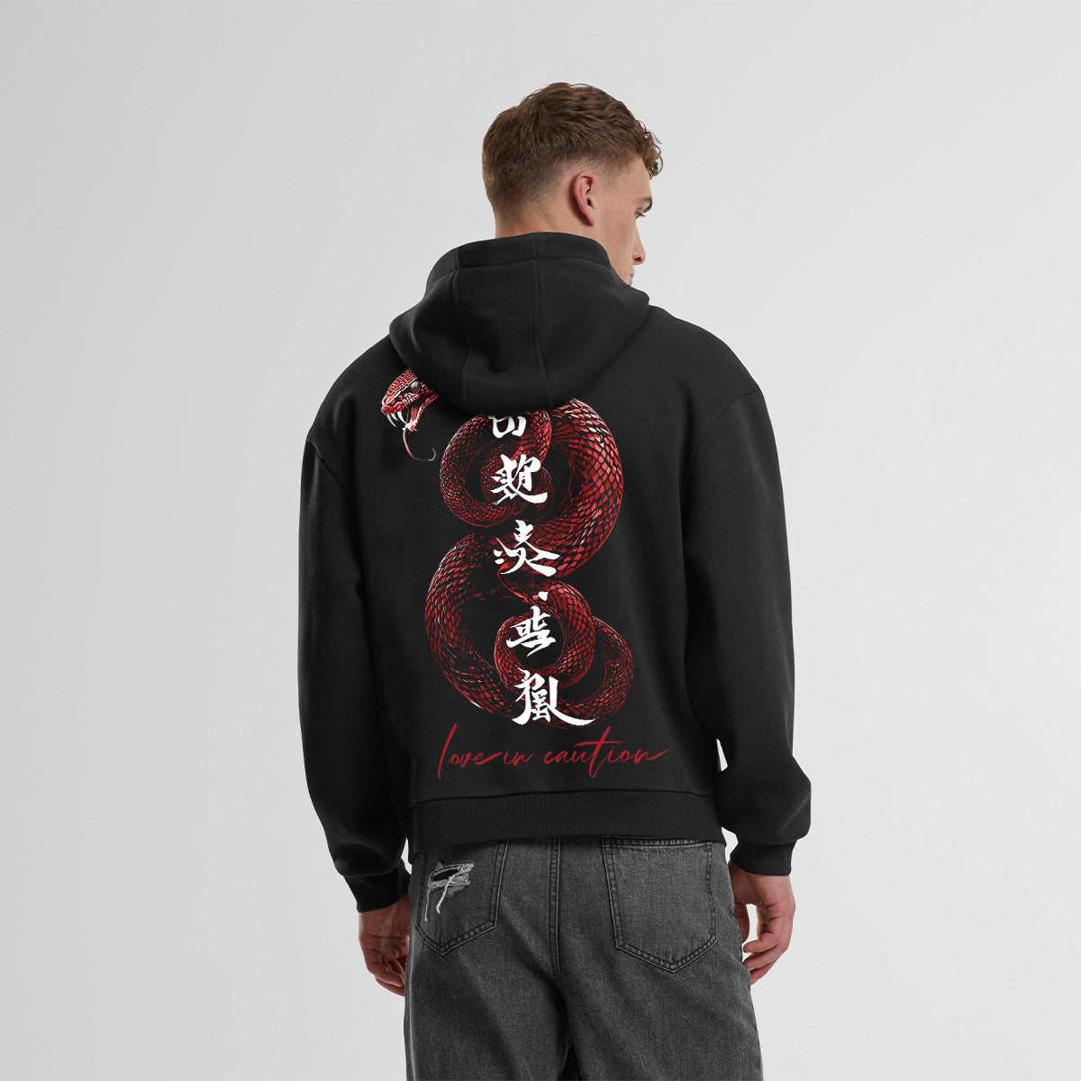 LOVE IN CAUTION OVERSIZED JAPAN HOODIE