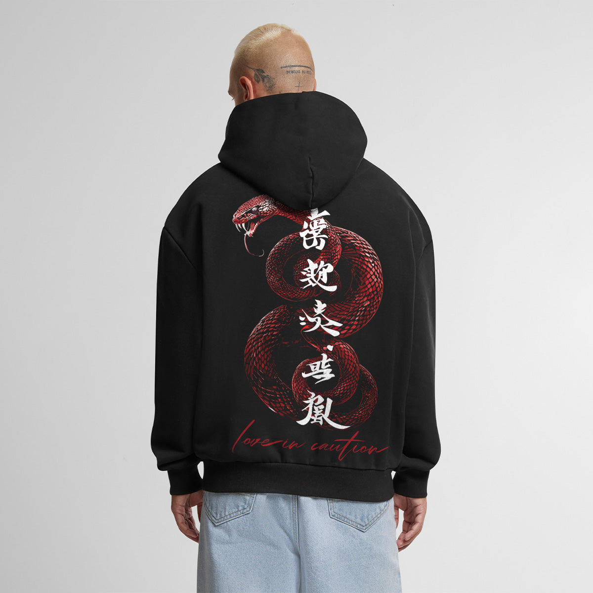 LOVE IN CAUTION OVERSIZED JAPAN HOODIE