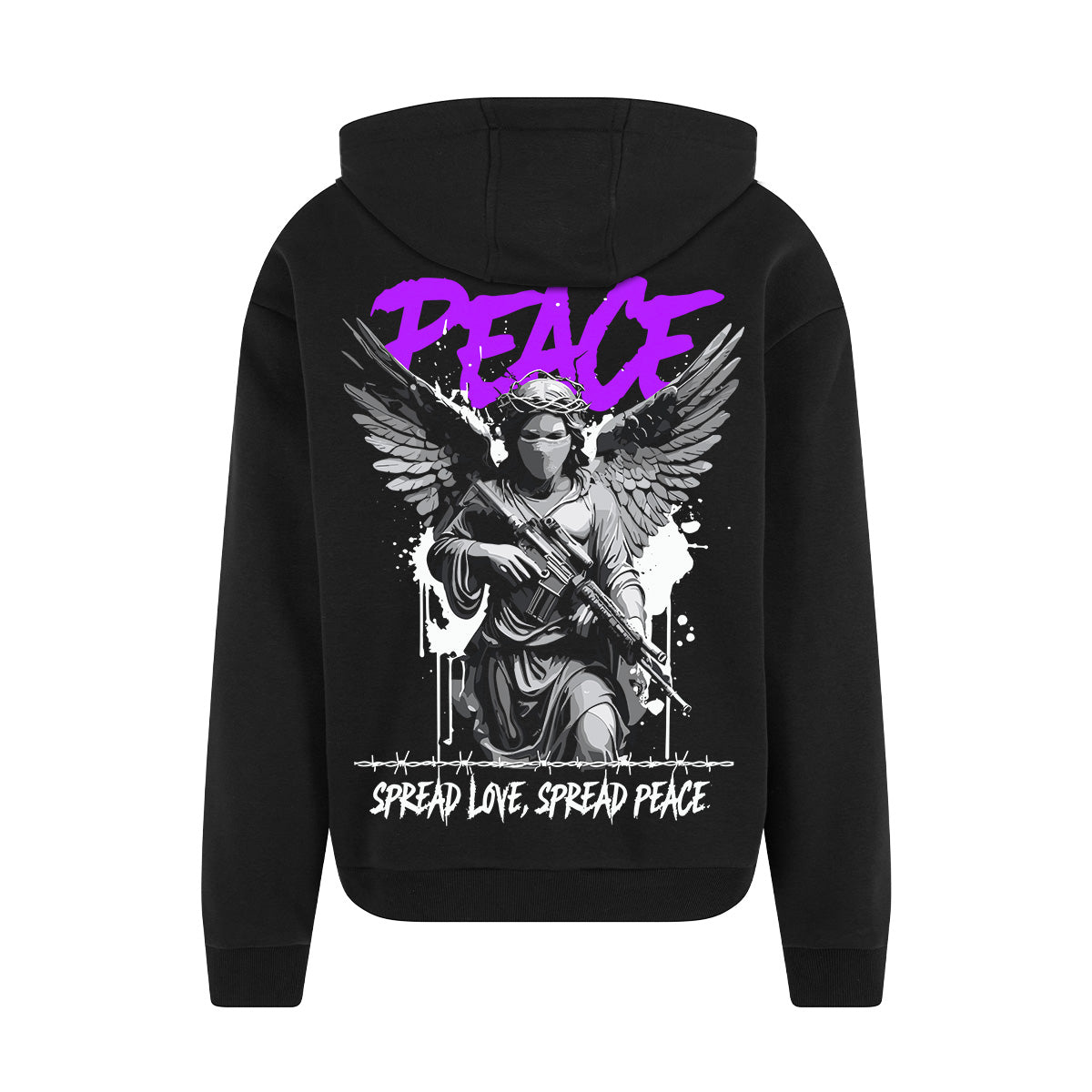 SPREAD LOVE SPREAD PEACE OVERSIZED URBAN HOODIE