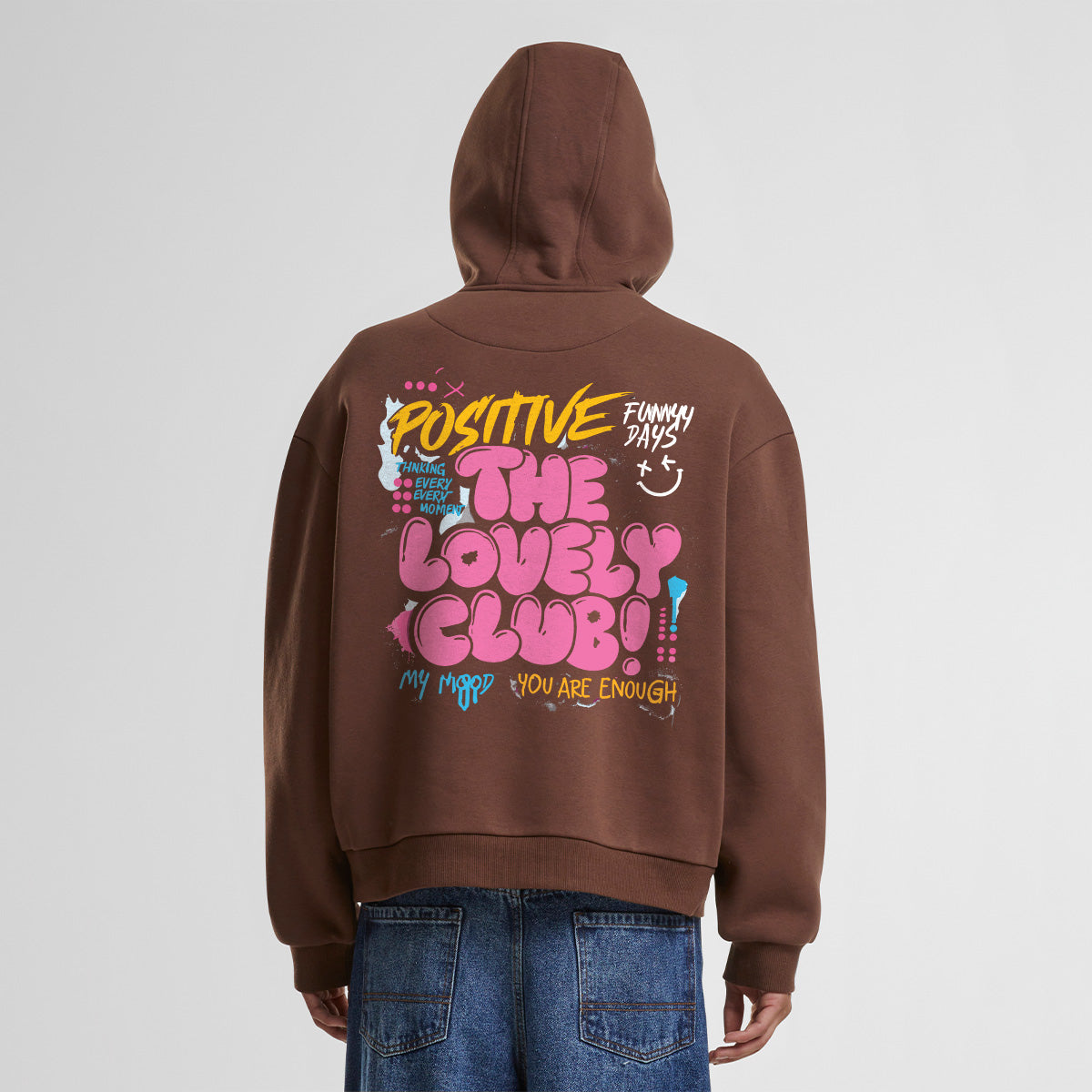 THE LOVLEY CLUB OVERSIZED GRAFFITI HOODIE