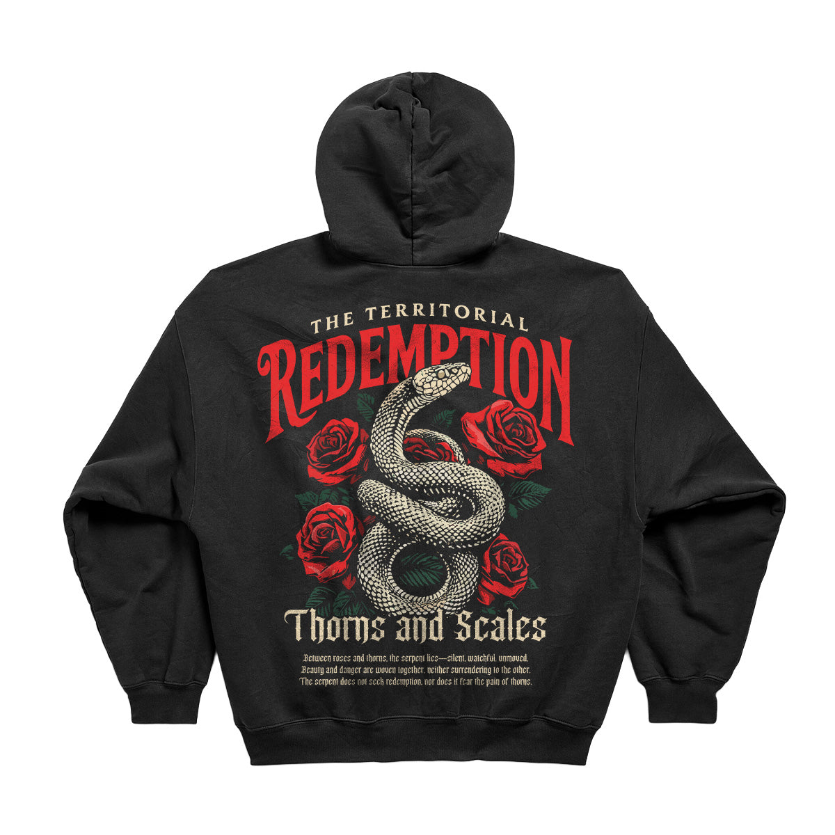 THORNS AND SCALES OVERSIZED URBAN HOODIE