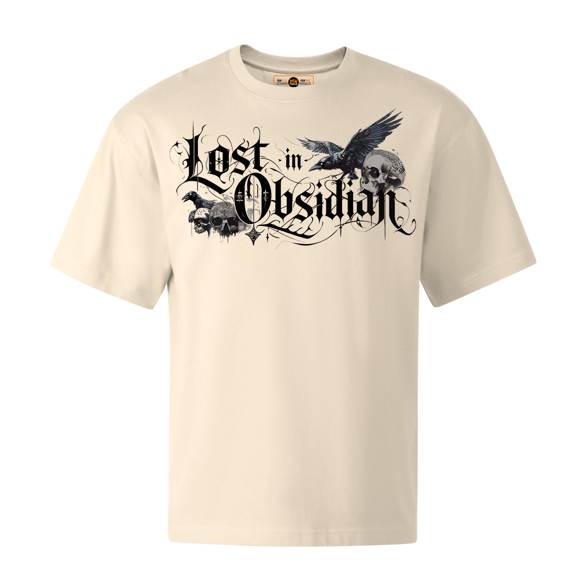 LOST IN OBSIDIAN OVERSIZED GOTHIC TEE | STREETWEAR