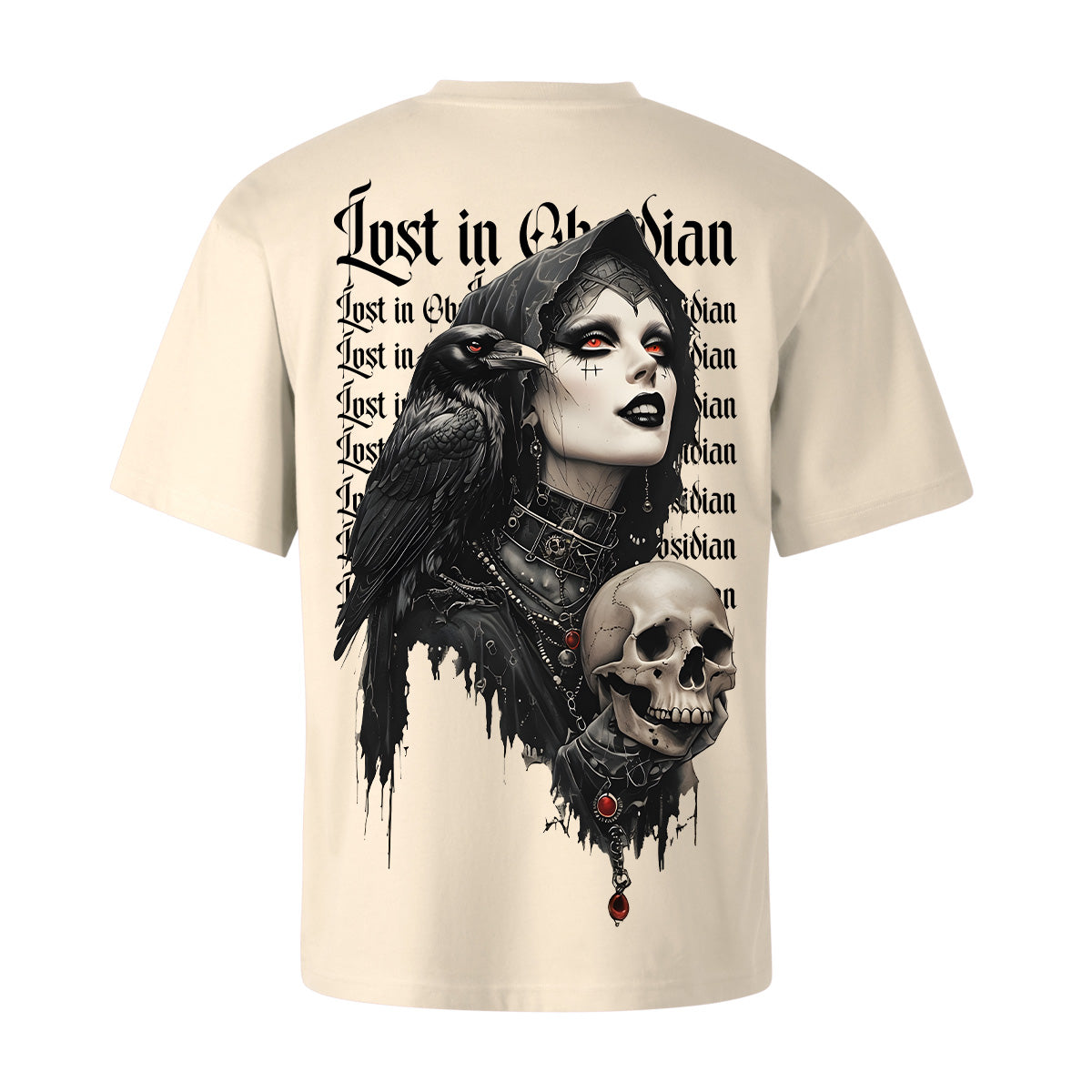 LOST IN OBSIDIAN OVERSIZED GOTHIC TEE | STREETWEAR